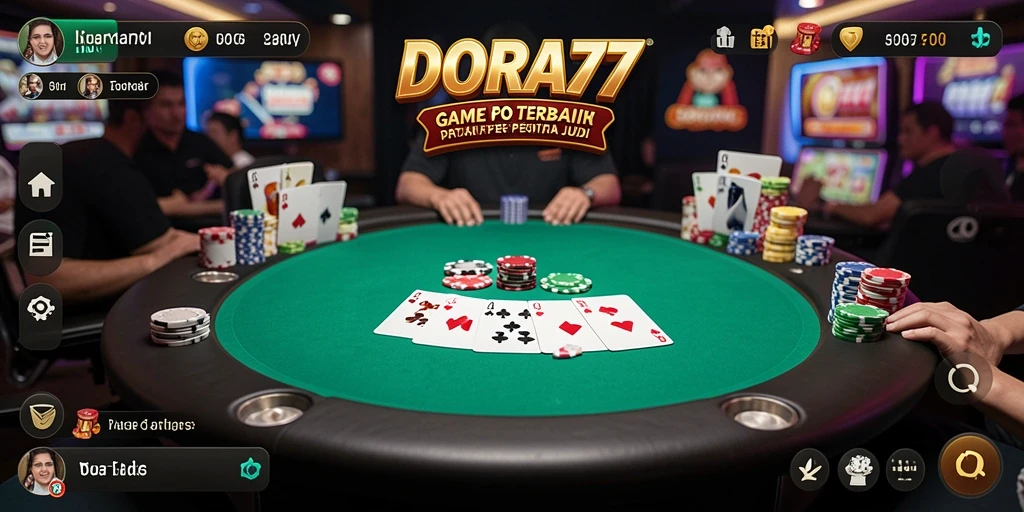 Screenshot utama DORA77 yang menampilkan gameplay Poker yang mendebarkan.