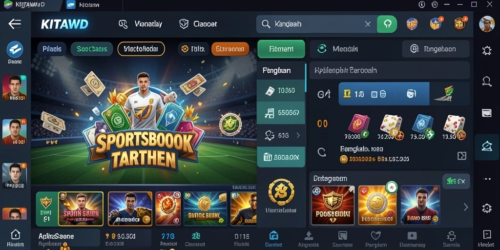 Screenshot gameplay KITAWD menampilkan taruhan langsung yang mendebarkan.