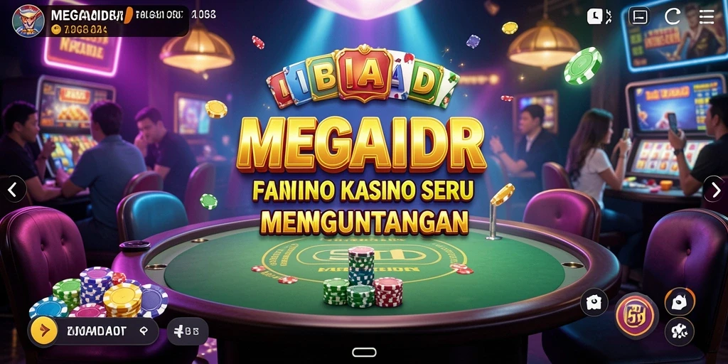 Tampilan gameplay seru dari MEGAIDR dengan berbagai pilihan permainan Kasino.