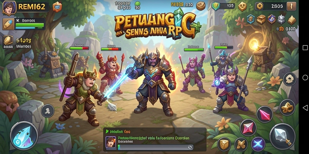 Tampilan gameplay yang menegangkan di REMI62 dengan aksi RPG yang mendebarkan.