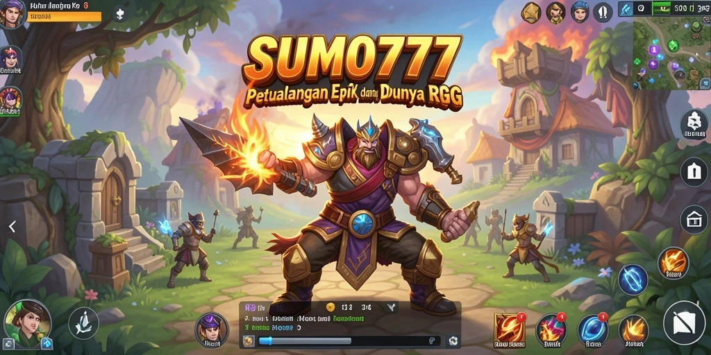 Tampilan gameplay menarik di SUMO777 dengan aksi RPG.